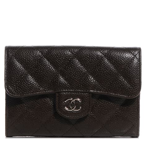 fashionphile brown chanel caviar wallet|CHANEL Caviar Medium Compact Wallet Brown.